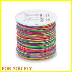 【人気商品】PandaHall 約90m/巻き 0.8mm カラーナイロンロープ マルチカラー 糸 結び紐 手芸 工芸 カラー ナイロンコード 手編み ブレスレット ハンドメイド 中国結び用 DIY 手作り 材料