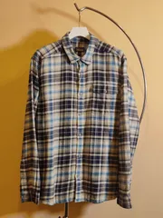 patagonia/オーガニックコットン/長袖シャツ/ネル/ダークカラー/ネイビー/チェック