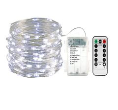 【在庫処分】vviho LEDイルミネーションライト ストリングライト ハロウィン飾り ジュエリーライト 100球 10m 電池式 リモコン付 8パターン タイマー機能 点滅 点灯IP67防水 防塵仕様 クリスマス 学園祭 LED飾りライト 屋外 室内 ガーデ