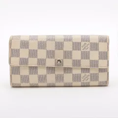 LOUIS VUITTON ルイ・ヴィトン ダミエ・アズール ポルトフォイユ・サラ ロングウォレット 長財布 N61735 アイボリー フランス製