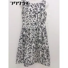 ◇ NATURAL BEAUTY BASIC 総柄 ノースリーブ ミニ ワンピース サイズM ブラック ホワイト系 レディース  【中古】 【1111080007670】のサムネイル