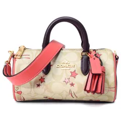 コーチ バッグ COACH コーティングキャンバス レザー シグネチャー ハート スター 星 レーシー 筒型 クロスボディ 2WAY 斜め掛け ショルダー ハンドバッグ ライトカーキマルチ CK562