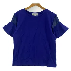 ROPE PICNIC ロペピクニック シアー切替半袖Ｔシャツ size38/ブルー