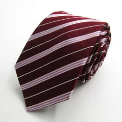 レミュー ブランド ネクタイ シルクストライプ柄 小紋柄 総柄 PO メンズ ワインレッド LES MUES 【中古】