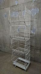 中古 什器 中古什器 ワイヤーバスケット   ジャンブル バスケット カゴ ワゴン キャスター 陳列ワゴン 陳列台 販売台  什器デポ コクヨ タテヤアドバンス タテヤマ アイリス 中日 中日販売 ストアエキスプレス 友屋 棚板 フック