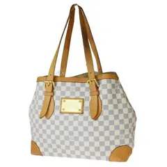 【中古】 ルイヴィトン LOUIS VUITTON ハムステッド MM ショルダーバッグ トート ダミエ アズール レザー N51206 85EY013