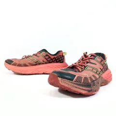 ランニングに◎【HOKA ONEONE 】ホカオネオネ ランニング シューズ FE1217E トレーニング 運動 ジム 筋トレ ウォーキング スポーツ  MEGAGRIP メッシュ 通気性 赤 黒 ブラック メンズ サイズ24.5cm /M32868HH