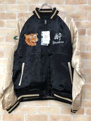 【中古】 タグ有 YOIDORE ヨイドレ 日本地図 スーベニア リバーシブル スカジャン ゴールド×ブラック M 111432026