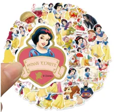 ディズニープリンセス ステッカー 白雪姫と七人のこびと Snow White and the Seven Dwarfs ファーストプリンセス ウォルト・ディズニー スッテッカー 壁紙シール wallsticker disney 3～6cm*50枚セット JP3