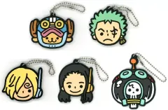 【中古】キーホルダー 全5種セット ラバーキーホルダーエッグヘッド麦わらの一味vol.2 「ワンピース」