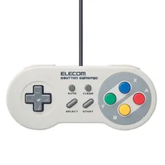 エレコム USB ゲームパッド レトロ スーパーファミコン JC-FR08TWH