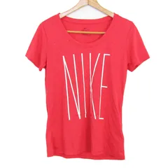 ナイキ 半袖Ｔシャツ 大きいサイズ ドライフィット スポーツウエア トップス 赤 レディース XLサイズ レッド NIKE 【中古】