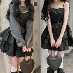 新品 ショート丈トップス  ティアード ワンピース  ２点セット フリル ハロウィン クリスマス ボレロ パーティ  地雷系 イベント 病みかわいい