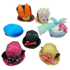 186001 現状品 Disney ディズニー  髪留め イースター ヘアアクセ パッチン ピン ７点 セット ヘアピン  エッグハント  うさ耳ハット マーメイドラグーン ファッショナブルイースター まとめ売り