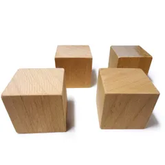 新品 木 板 木材 板 角材 ブロック 桜 【 40mm × 40mm × 40mm 節なし 4本セット 】