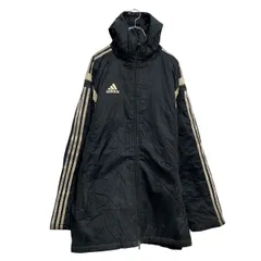 adidas 中綿ジャケット アディダス M ブラック ウィンドブレーカー スポーツウェア フード 防寒 古着卸 アメリカ仕入 a612-6040