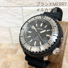 【未使用】SEIKO プロスペックス ツナ缶 ソーラー ダイバーズ 黒 グレー クオーツ SNE541J1 ラバーベルト