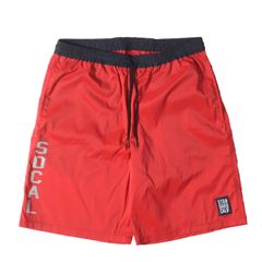 STANDARD CALIFORNIA スタンダードカリフォルニア パンツ サイズ:W32 / SDCAL ロゴ ポリ ショート パンツ / レッド / ボトムス ショーツ【メンズ】【中古】