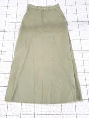 ◇ Θ JEANASIS ジーナシス コットン混 ロング フレア スカート サイズF カーキ系 レディース E  【1508060015532】