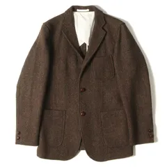 BEAMS ビームス HARRIS TWEED テーラードジャケット S 茶のサムネイル