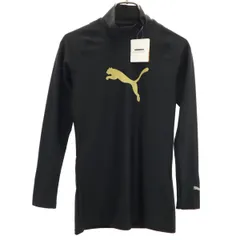 PUMA プーマ 日本製 トレーニング 長袖 モックネック ウェア M ブラック レディース 古着