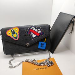 【LV 日本未入荷 美麗品】ルイヴィトン ストーリーズ ポシェット・フェリシーGM M63726 チェーンショルダーポーチ エピ クラッチワッペン（Pochette Felicy）