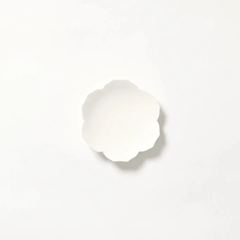 KIWAKOTO YURI DISH Little 9.5cm くも(白色) 花のお皿 京焼 清水焼