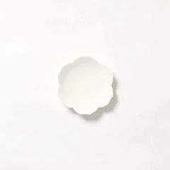 KIWAKOTO YURI DISH Little 9.5cm くも(白色) 花のお皿 京焼 清水焼