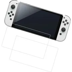 KPNS 【2枚入り】Switch 有機ELモデル ガラスフィルム (2枚) 国産硝子素材製 強化ガラス 保護 フィルム