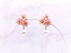 パールゆれる桜のピアス