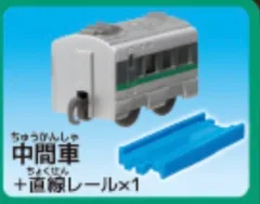 カプセルプラレール過去と未来が交錯する今昔物語編　400系新幹線　中間車＋直線レール×1