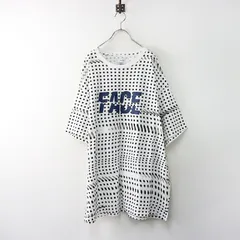 ファセッタズム FACETASM FACE DOT BIG TEE ビッグシルエット ドットプロント Tシャツ 00 ホワイト┃トップス TEE【2400014607840】