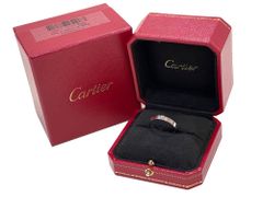 【新品同様品】CARTIER カルティエ ミニラブリング 750WG ♯62 4.0ｇ ホワイトゴールド メンズサイズ 中古 ブランドジュエリー レディース K18 指輪 ブランド プレゼント ギフト