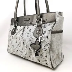 美品　4℃ バック　ハンドバッグ　バタフライ　グレー　トート　A4 管理番号KKVKO634