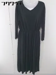 ◇ URBAN RESEARCH Sonny Label Vネック ウエストゴム 長袖 ロング ワンピース サイズFree ブラック レディース 【中古】 【1106020003430】