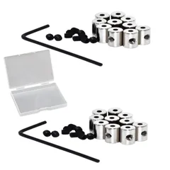 【在庫処分】銀色 DIYパーツ 20個セット6×5mm 金具 バッジ/帽子/ネクタイアクセサリ 留め具 ネジ式キャッチ 収納ケース付 ピンバッジのピンバッチ KALOLINNA