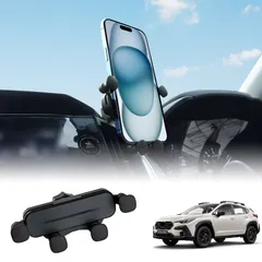 【迅速発送】KUNGKIC スバル クロストレック 3代目 2022 2023 2024 2025 GU系専用 スマホ車載ホルダー 車 携帯スタンド エアコン吹き出し口用 重力式自動開閉 内装パーツ 車用品アクセサリー 3.5-5.5inの携帯用 360度回転