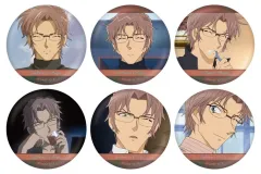 【中古】バッジ・ビンズ 全6種セット 「名探偵コナン 場面写トレーディングホログラム缶バッジ 沖矢昴collection vol.3」