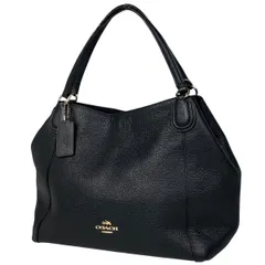 Coach コーチ ショルダーバッグ  レザー ブラック オールレザー 大容量 USA製 オールドコーチ COACH オールレザー 斜め掛け ショルダー