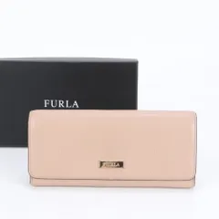 美品 フルラ レザー 長財布 ロング ウォレット ラウンドファスナー ピンク 二つ折り レディース EEE CQ6-7【中古】