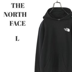 THE NORTH FACE ザノースフェイス プルオーバー パーカー ワンポイントロゴ USA袖プリント バックプリントデザイン ブラックジュニア Lサイズ