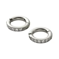 【シルバー × 13mm】[Cream dot. クリームドット公式] カフイヤリング レディース ステンレス製 イヤーカフ 金属アレルギー つけっぱなし サージカルステンレス イヤカフ カフ 両耳用 2サイズ ビジュー 大人