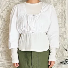 ユーロヴィンテージ  チロル ショートブラウス 長袖（m234）