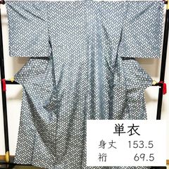 【美品✨】市田株式会社　洗える着物　夏物　紗　小紋　生成り×水浅葱　縦縞　L5 美品✨】市田株式会社 洗える着物 夏物 紗 小紋 生成り×水浅葱 縦縞 L5