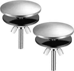 geneX 水まわりホールキャップ 穴かくし用 10～40mm カウンター化粧蓋 洗面 ネジ簡単取り付け 2個セット(シルバー)