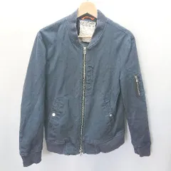 ◇ nano universe ナノ ユニバース 長袖 ブルゾン サイズM ネイビー系 レディース メンズ E  【1406050076047】