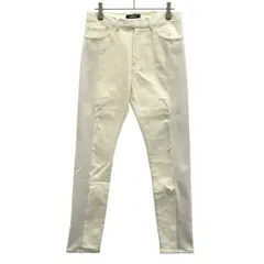 UNDER COVER アンダーカバー クラッシュ加工切替デニムスキニーパンツ UCW1508 ホワイト 2のサムネイル