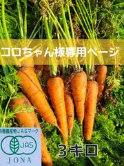 コロちゃん様専用ページ　有機JAS認定人参　３キロ