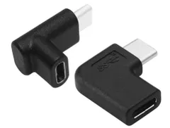 【在庫処分最後24個】90° USB C タイプC オス - メス への転換 アダプター AFUNTA 右 & 左 また 上 & 下 90度 USB-C USB 3.1 Type-C アダプタ