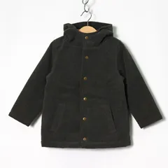 グローバルワーク ロングコート 中綿入り フード付き アウター キッズ 男の子用 Mサイズ グレー GLOBAL WORK 【中古】